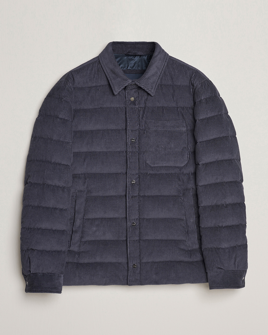 Hombres | Abrigos y chaquetas | Herno | Corduroy Shirt Jacket Navy