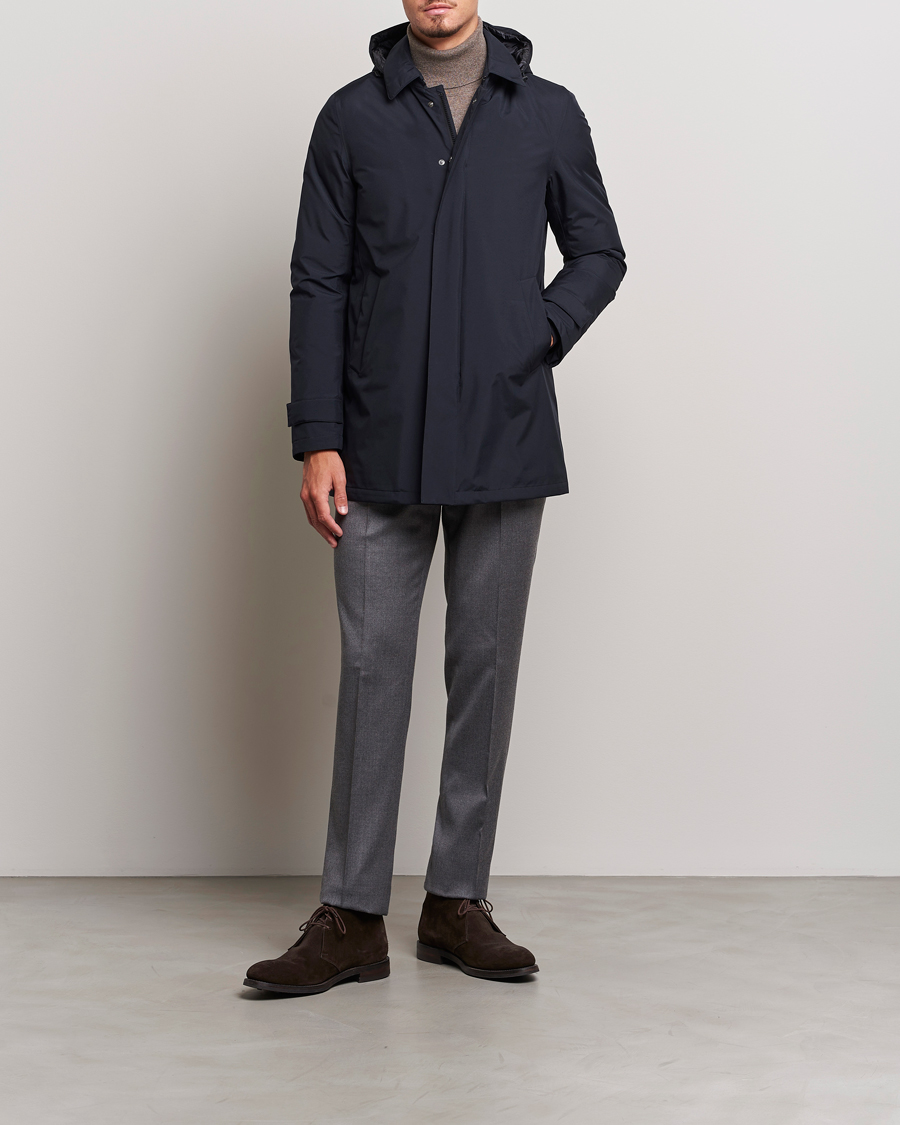 Hombres | Abrigos y chaquetas | Herno | Laminar Goretex Down Coat Navy