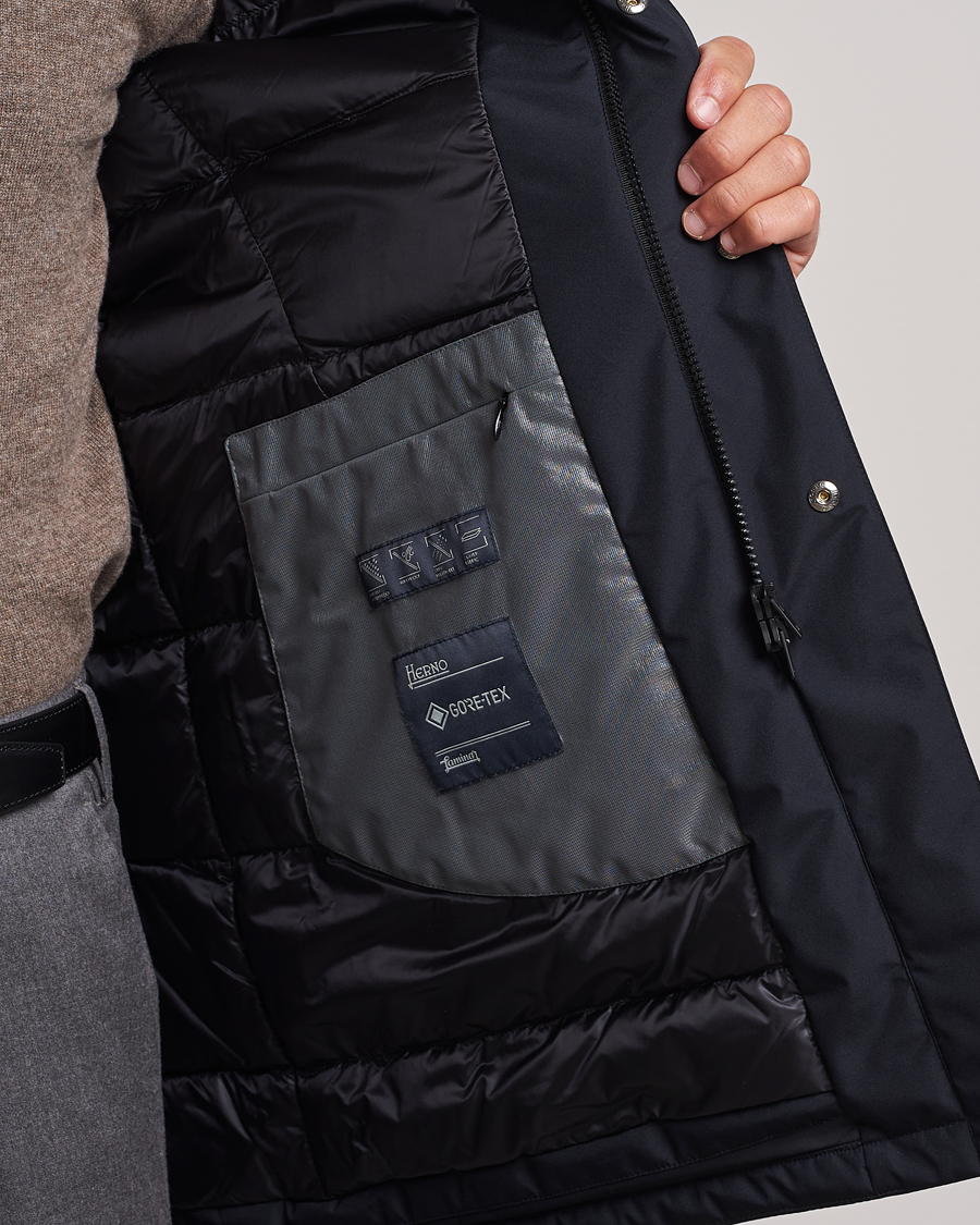 Hombres | Abrigos y chaquetas | Herno | Laminar Goretex Down Coat Navy