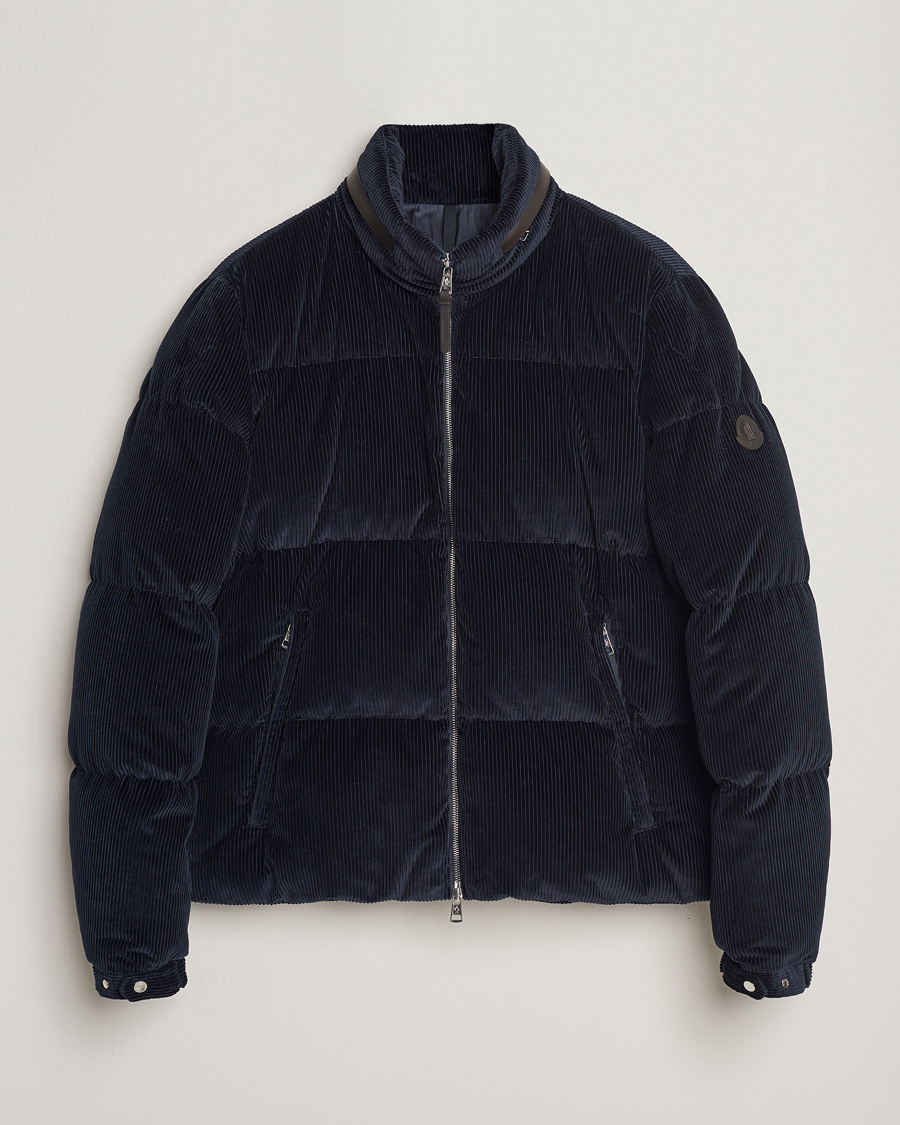 Hombres | Abrigos y chaquetas | Moncler | Besbre Corduroy Down Jacket Navy