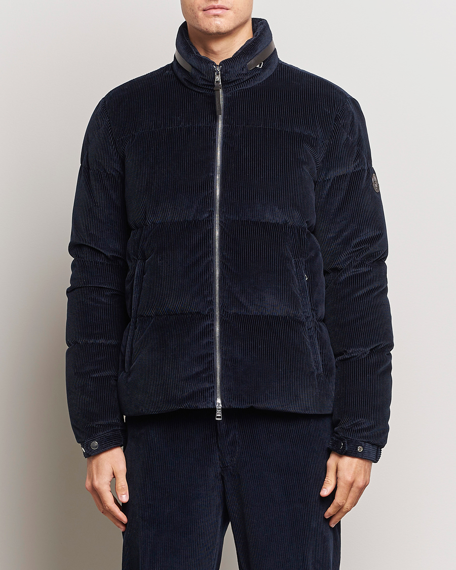 Hombres | Abrigos y chaquetas | Moncler | Besbre Corduroy Down Jacket Navy