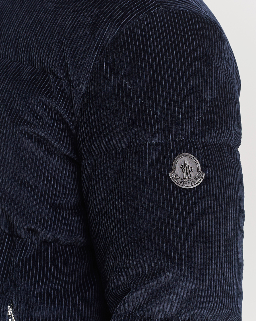 Hombres | Abrigos y chaquetas | Moncler | Besbre Corduroy Down Jacket Navy