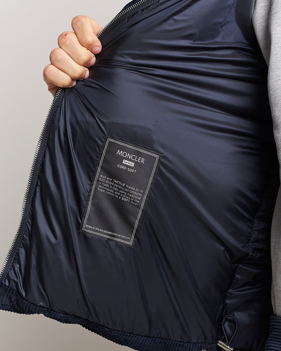 Hombres | Abrigos y chaquetas | Moncler | Besbre Corduroy Down Jacket Navy