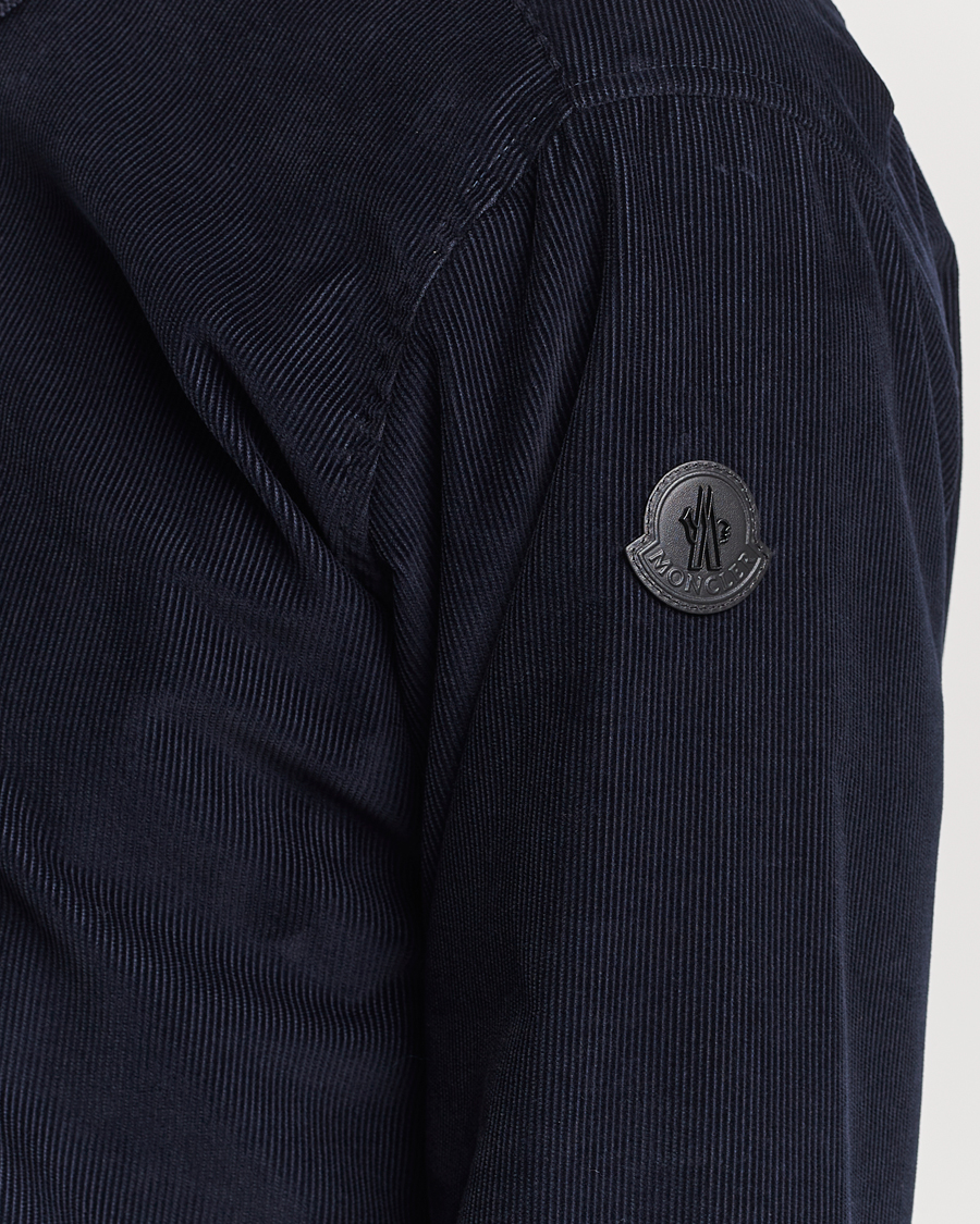 Hombres | Camisas | Moncler | Corduroy Casual Shirt Navy