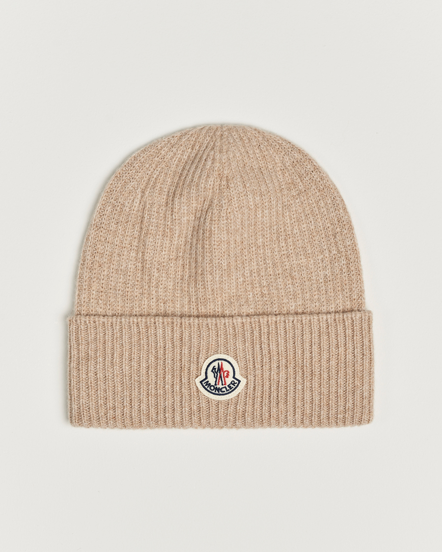 Hombres | Moncler Cashmere Beanie Beige | Moncler | Cashmere Beanie Beige