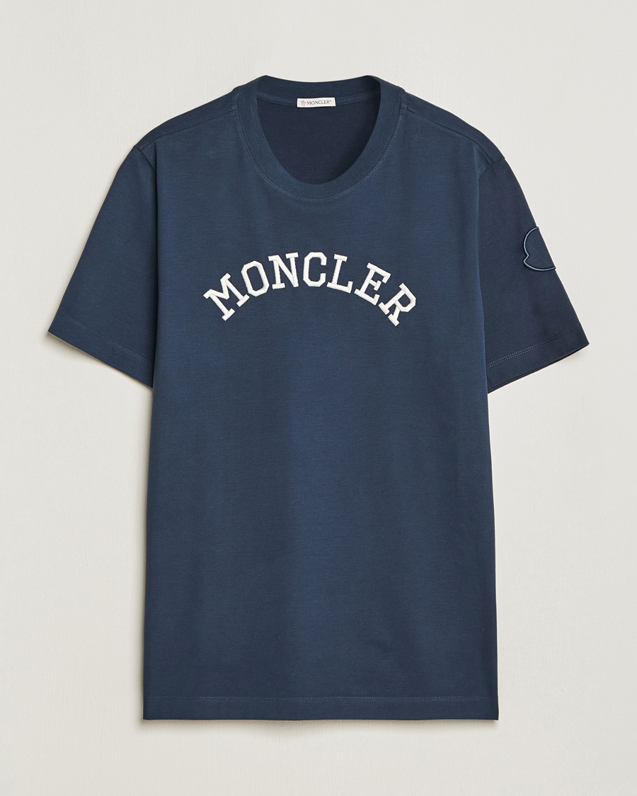 Hombres | Camisetas | Moncler | Lettering T-Shirt Navy