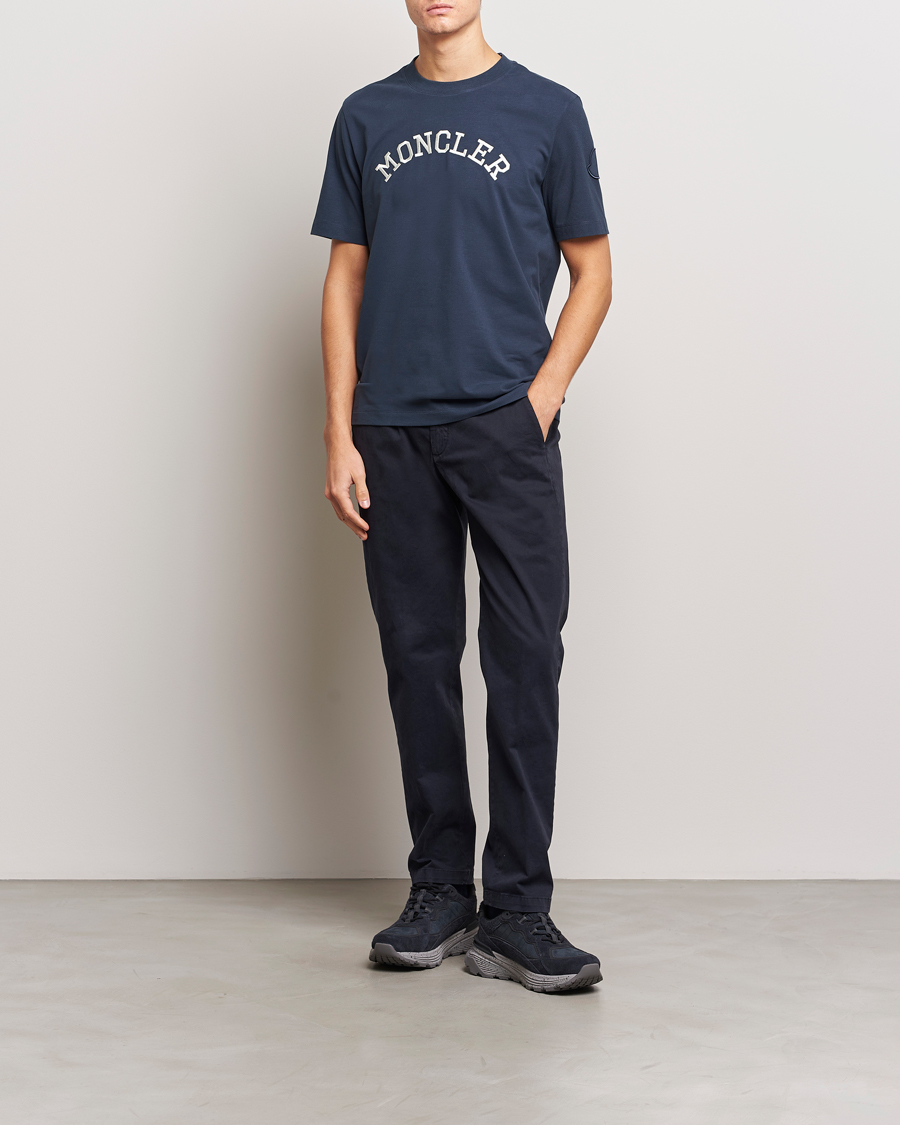 Hombres | Camisetas | Moncler | Lettering T-Shirt Navy