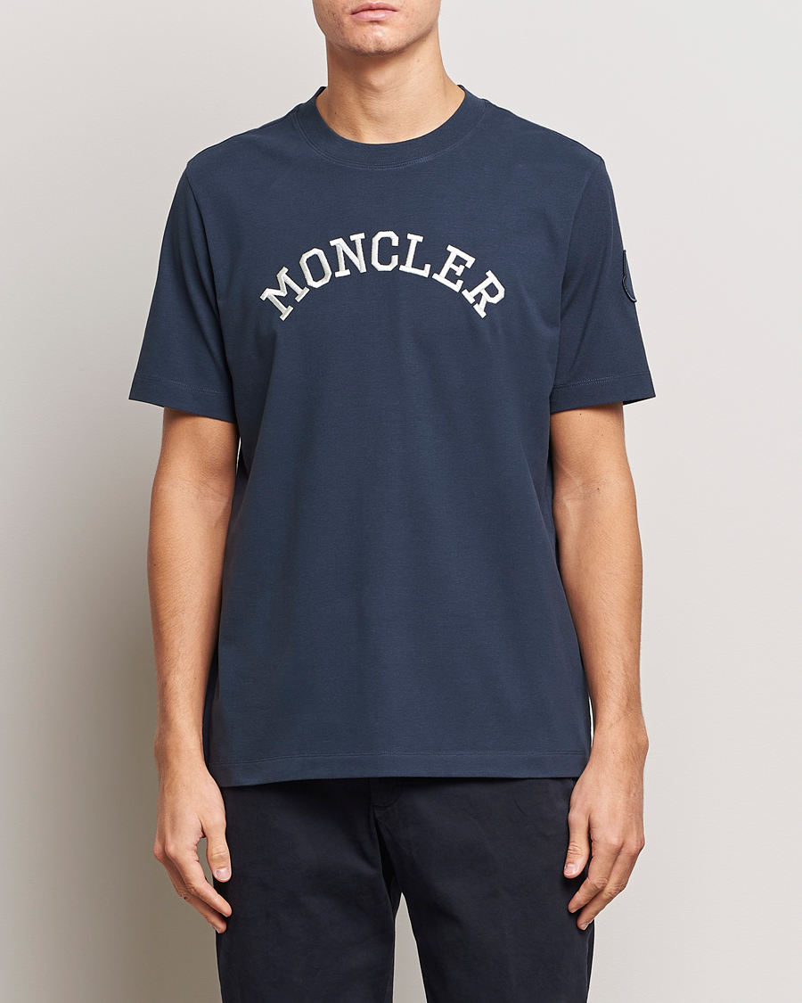 Hombres | Camisetas | Moncler | Lettering T-Shirt Navy