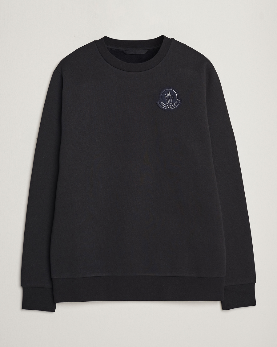 Hombres | Jerséis y prendas de punto | Moncler | Tonal Patch Logo Sweatshirt Black