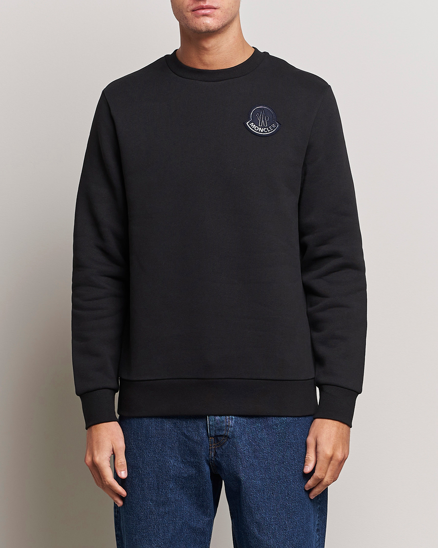 Hombres | Jerséis y prendas de punto | Moncler | Tonal Patch Logo Sweatshirt Black