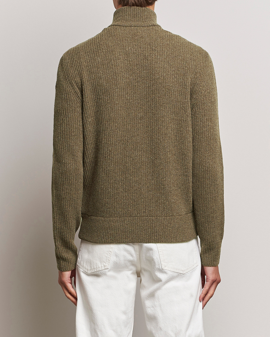 Hombres | Jerséis y prendas de punto | Moncler | Corduroy Zip Cardigan Taupe