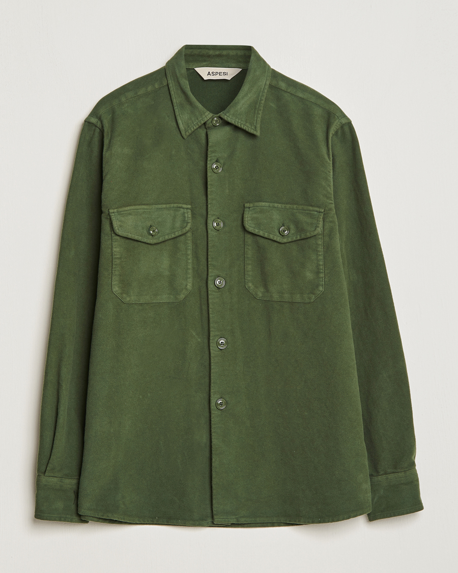Hombres | Abrigos y chaquetas | Aspesi | Moleskine Shirt Jacket Dark Military