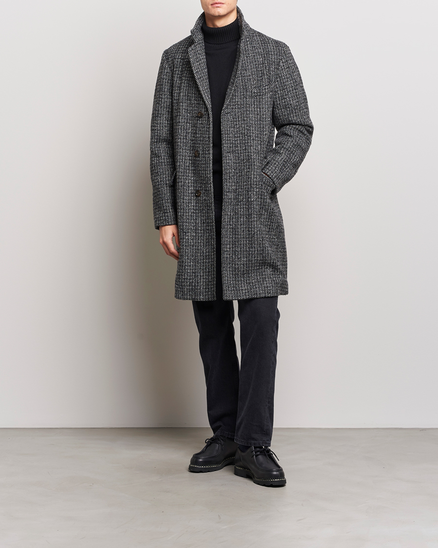 Hombres | Abrigos y chaquetas | Aspesi | Herringbone Wool Coat Grey