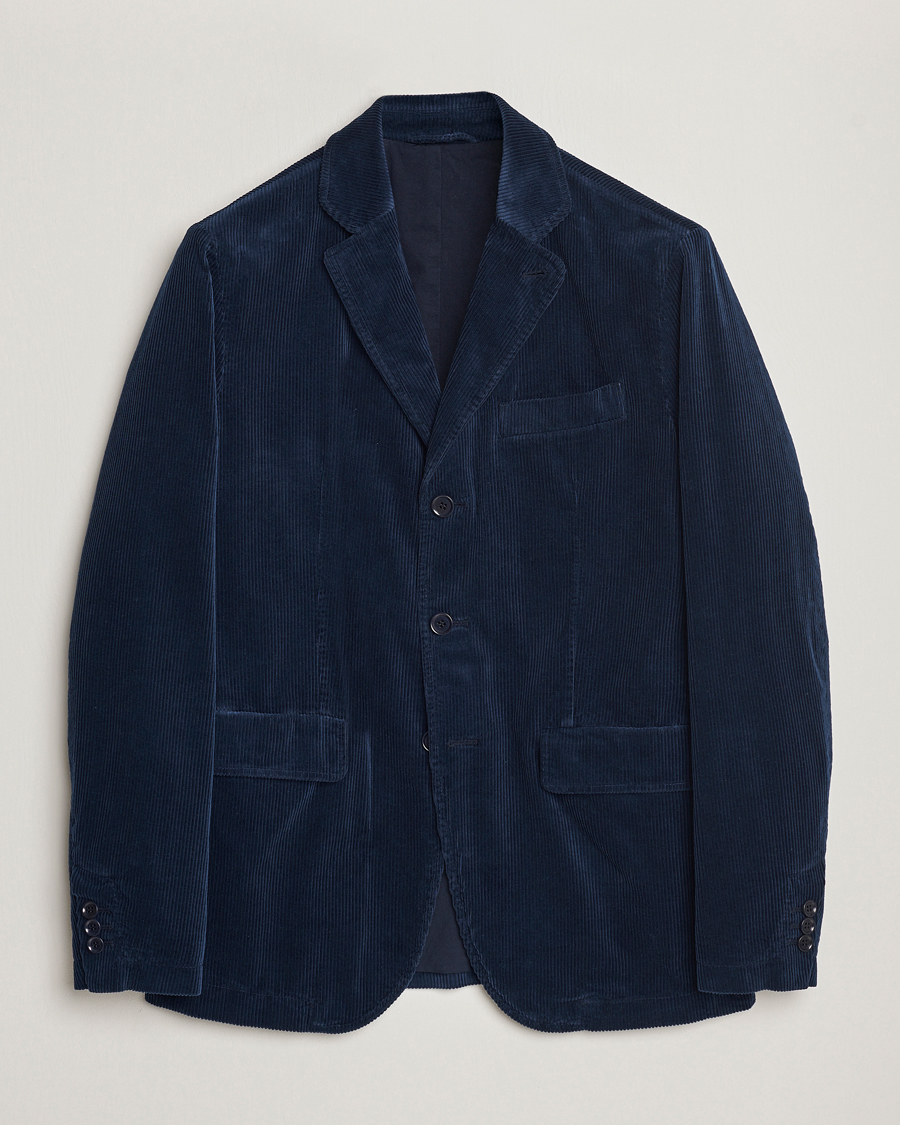 Hombres | Blazers | Aspesi | Corduroy Blazer Navy