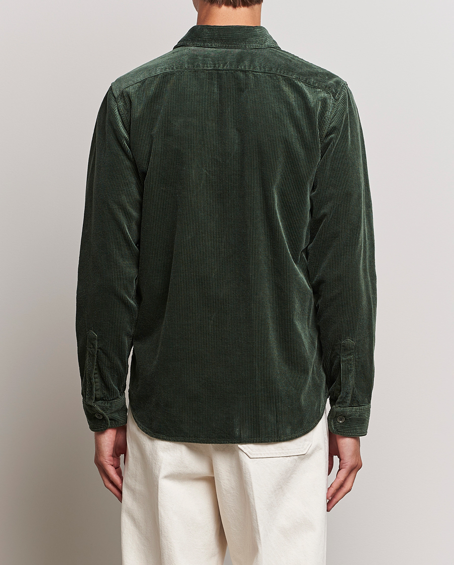 Hombres | Camisas | Aspesi | Corduroy Utility Shirt Dark Military