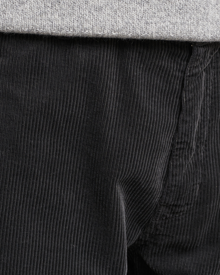 Hombres | Pantalones | Aspesi | Drawstring Corduroy Trousers Charcoal