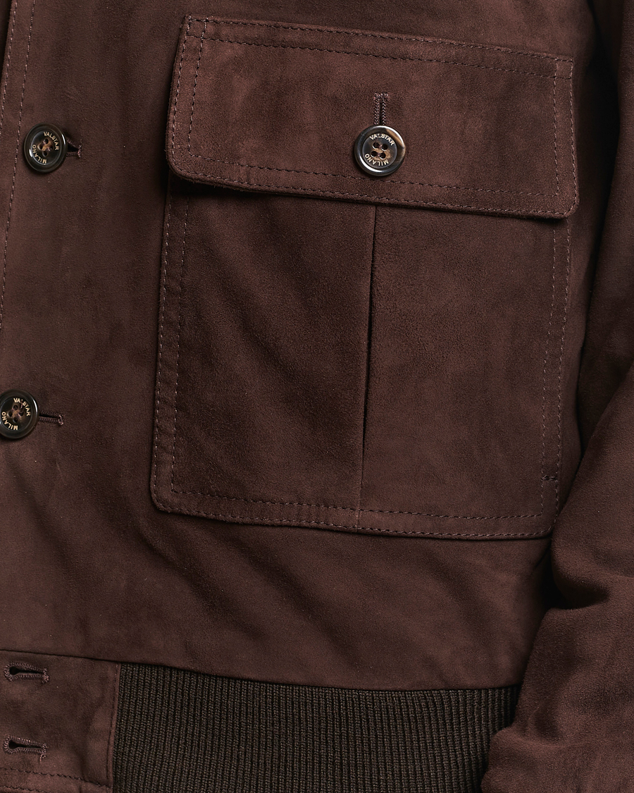 Hombres | Abrigos y chaquetas | Valstar | Valstarino Suede Jacket Dark Brown