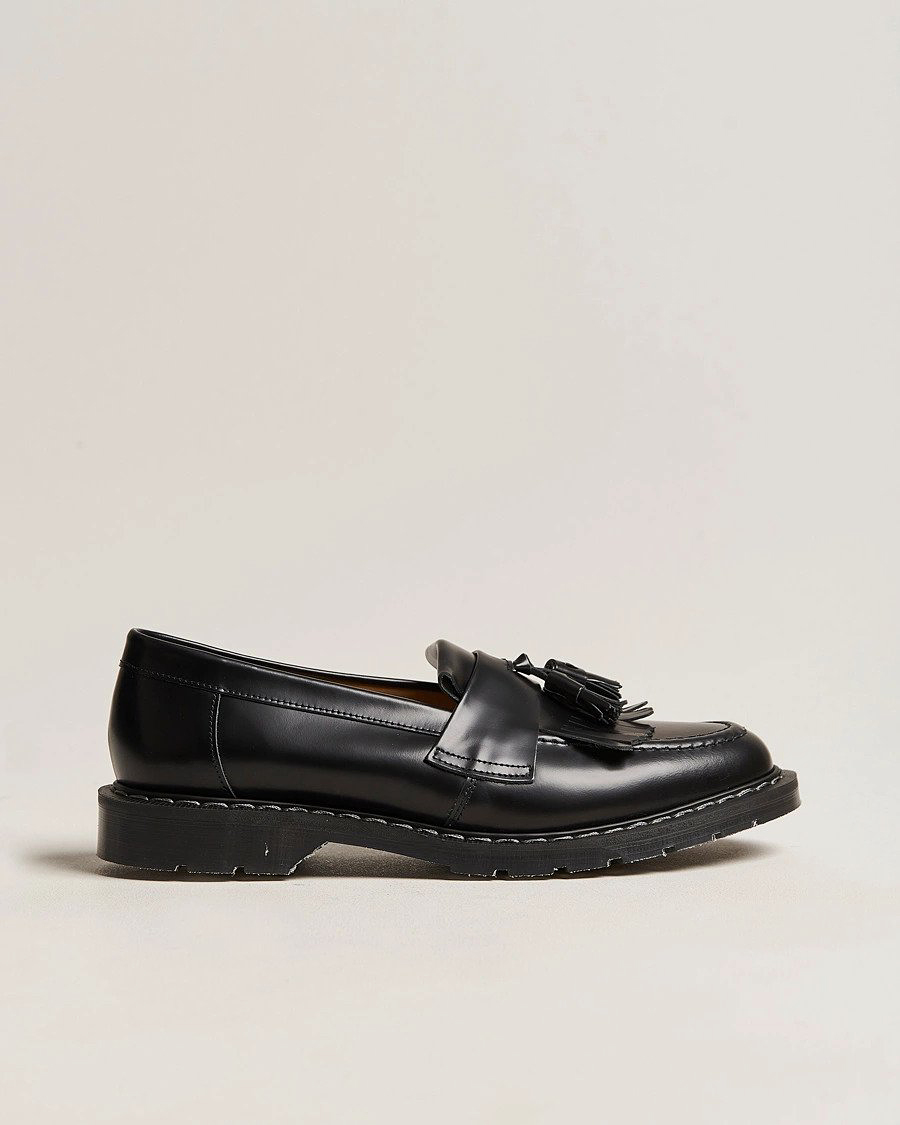 Hombres | Mocasines | Solovair | Tassel Loafer Black Shine