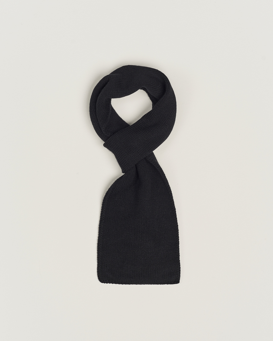 Hombres | Piacenza Cashmere Short Loop Cashmere Scarf Black | Piacenza Cashmere | Short Loop Cashmere Scarf Black