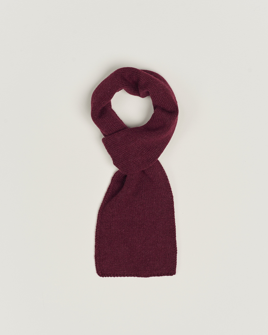 Hombres | Piacenza Cashmere Short Loop Cashmere Scarf Burgundy | Piacenza Cashmere | Short Loop Cashmere Scarf Burgundy
