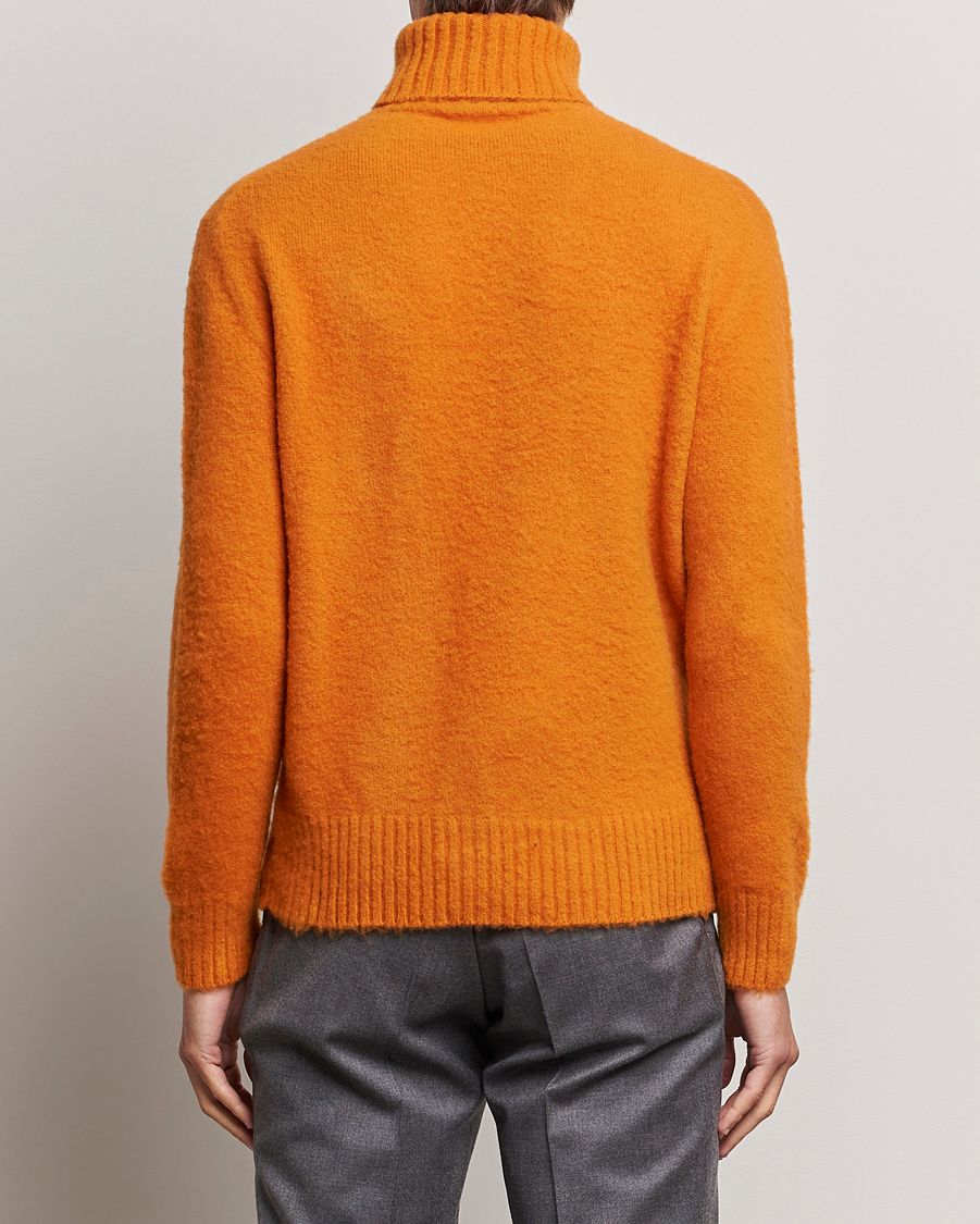 Hombres | Jerséis y prendas de punto | Piacenza Cashmere | Brushed Wool Rollneck Orange
