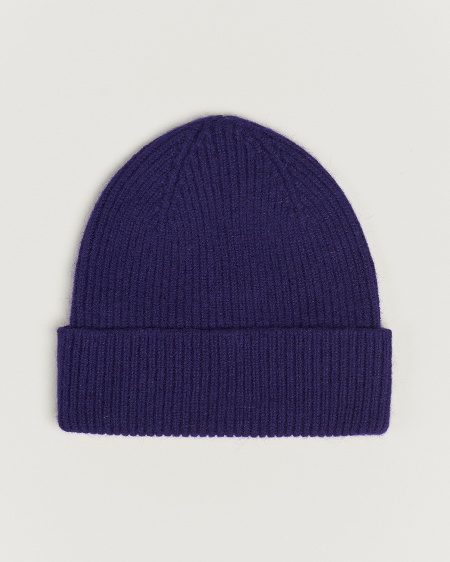 Hombres | Le Bonnet Lambswool/Caregora Beanie Indigo | Le Bonnet | Lambswool/Caregora Beanie Indigo
