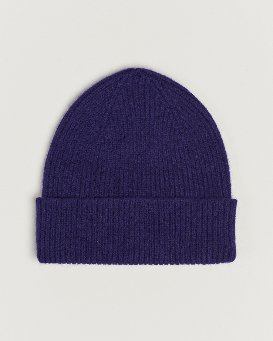 Hombres | Le Bonnet Lambswool/Caregora Beanie Indigo | Le Bonnet | Lambswool/Caregora Beanie Indigo