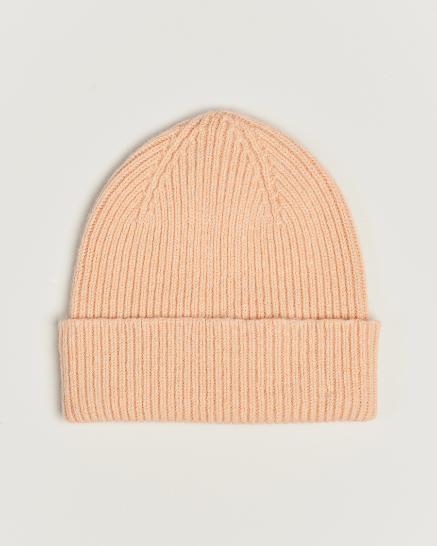 Hombres | Gorros | Le Bonnet | Lambswool/Caregora Beanie Peach