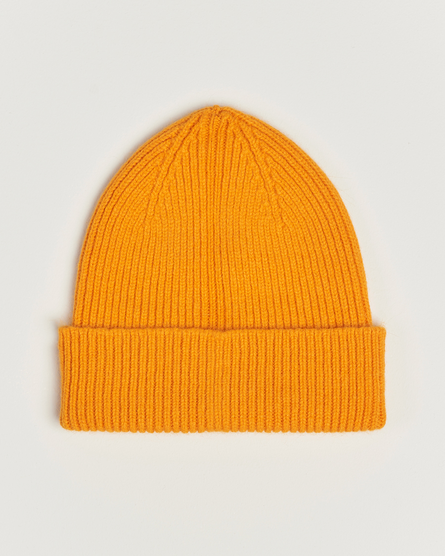 Hombres | Gorros | Le Bonnet | Lambswool/Caregora Beanie Orange Peel