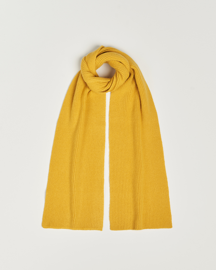 Hombres | Le Bonnet Lambswool/Caregora Scarf Mustard | Le Bonnet | Lambswool/Caregora Scarf Mustard