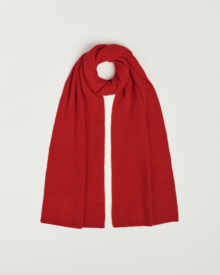 Hombres | Le Bonnet Lambswool/Caregora Scarf Framboise | Le Bonnet | Lambswool/Caregora Scarf Framboise
