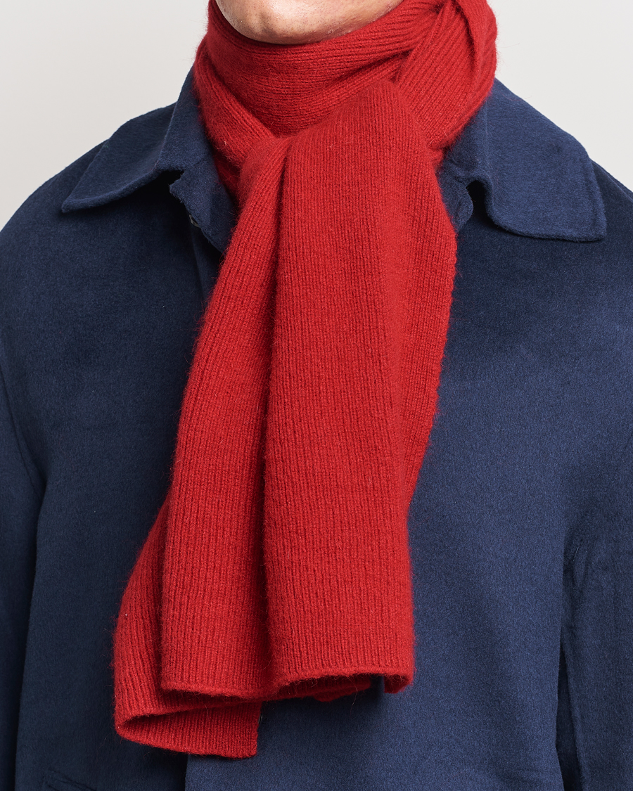 Hombres | Le Bonnet Lambswool/Caregora Scarf Framboise | Le Bonnet | Lambswool/Caregora Scarf Framboise