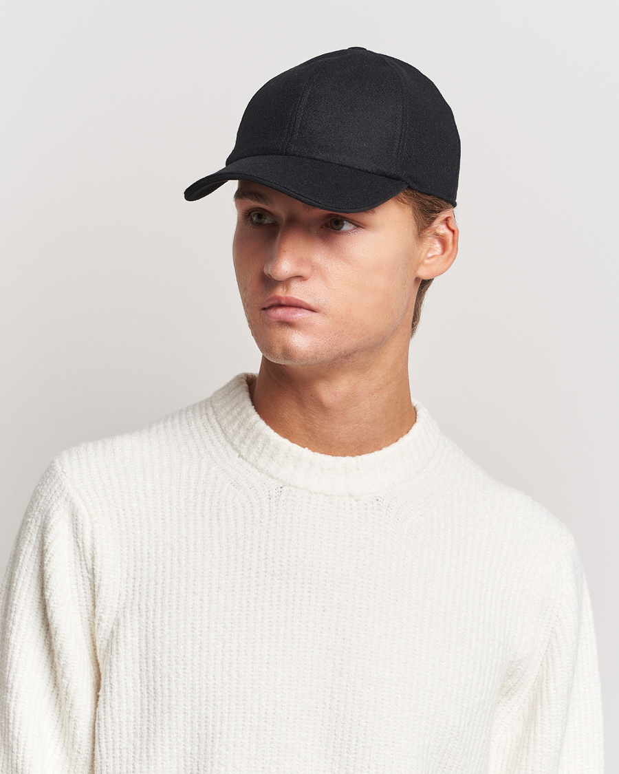 Hombres | Eton Wool Baseball Cap Black | Eton | Wool Baseball Cap Black