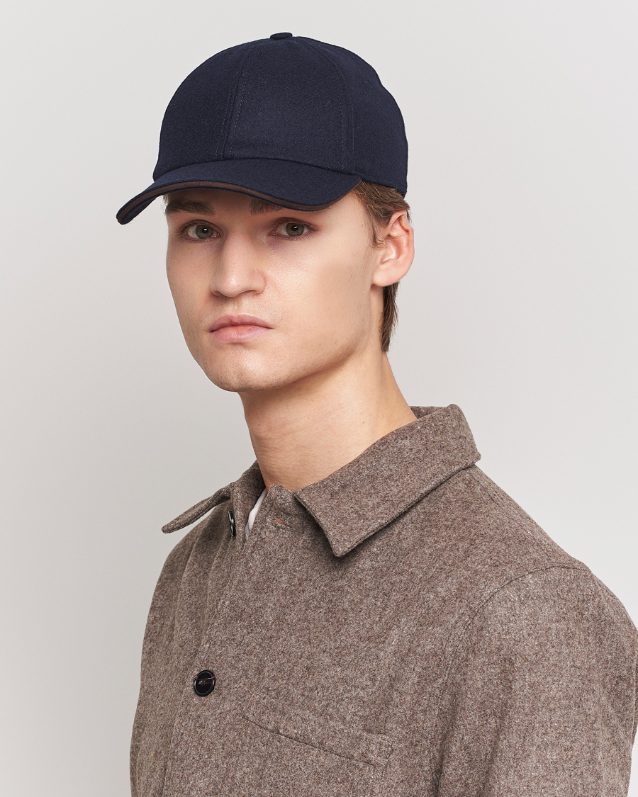 Hombres | Eton Wool Baseball Cap Navy Blue | Eton | Wool Baseball Cap Navy Blue