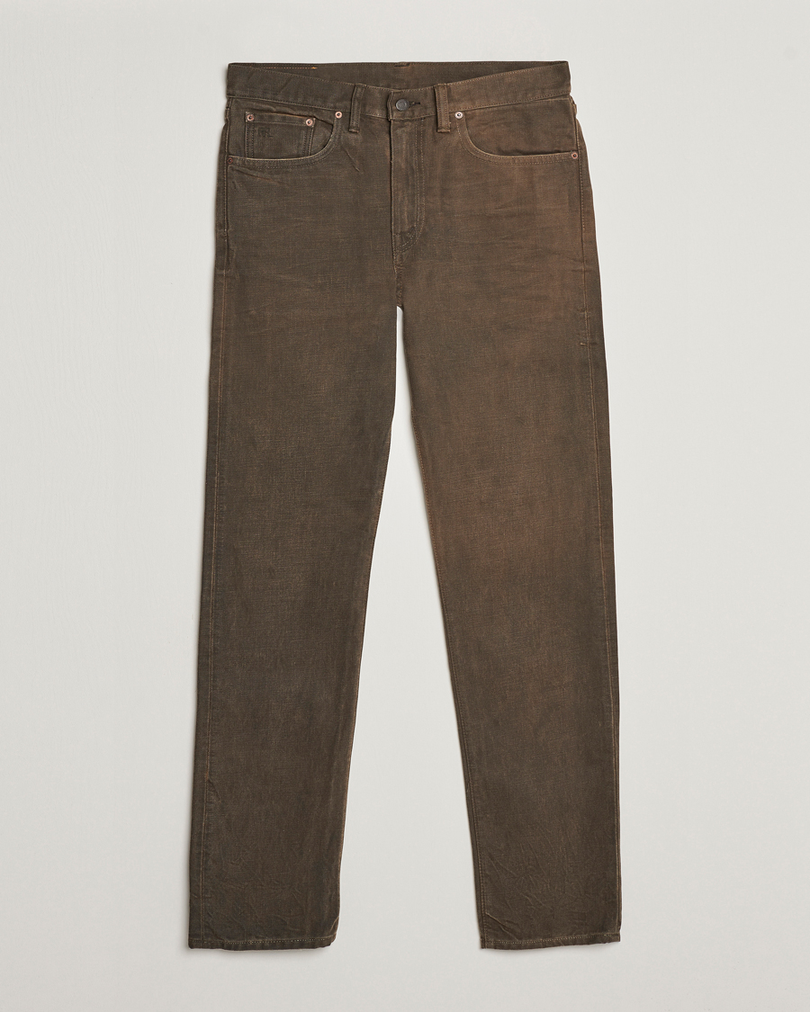 Hombres | Vaqueros | RRL | Slim Fit 5-Pocket Denim Distressed Brown