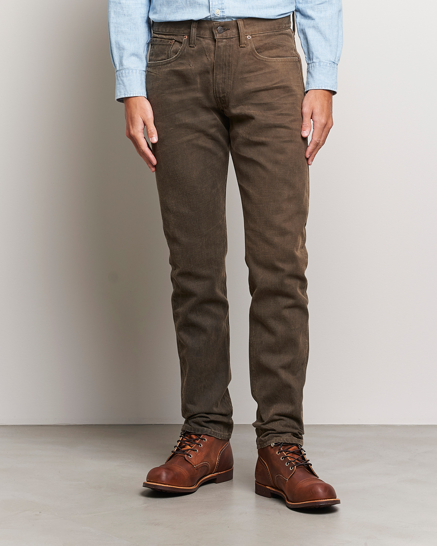 Hombres | Vaqueros | RRL | Slim Fit 5-Pocket Denim Distressed Brown