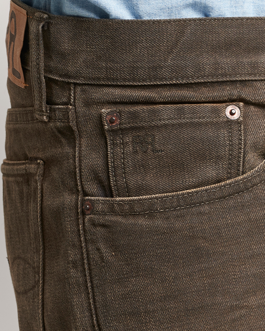 Hombres | Vaqueros | RRL | Slim Fit 5-Pocket Denim Distressed Brown