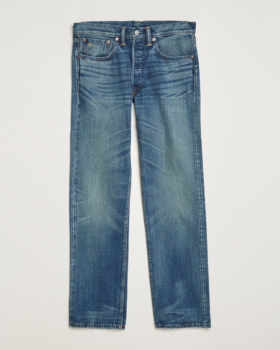 Hombres | Vaqueros | RRL | Straight Fit 5-Pocket Denim Once Washed