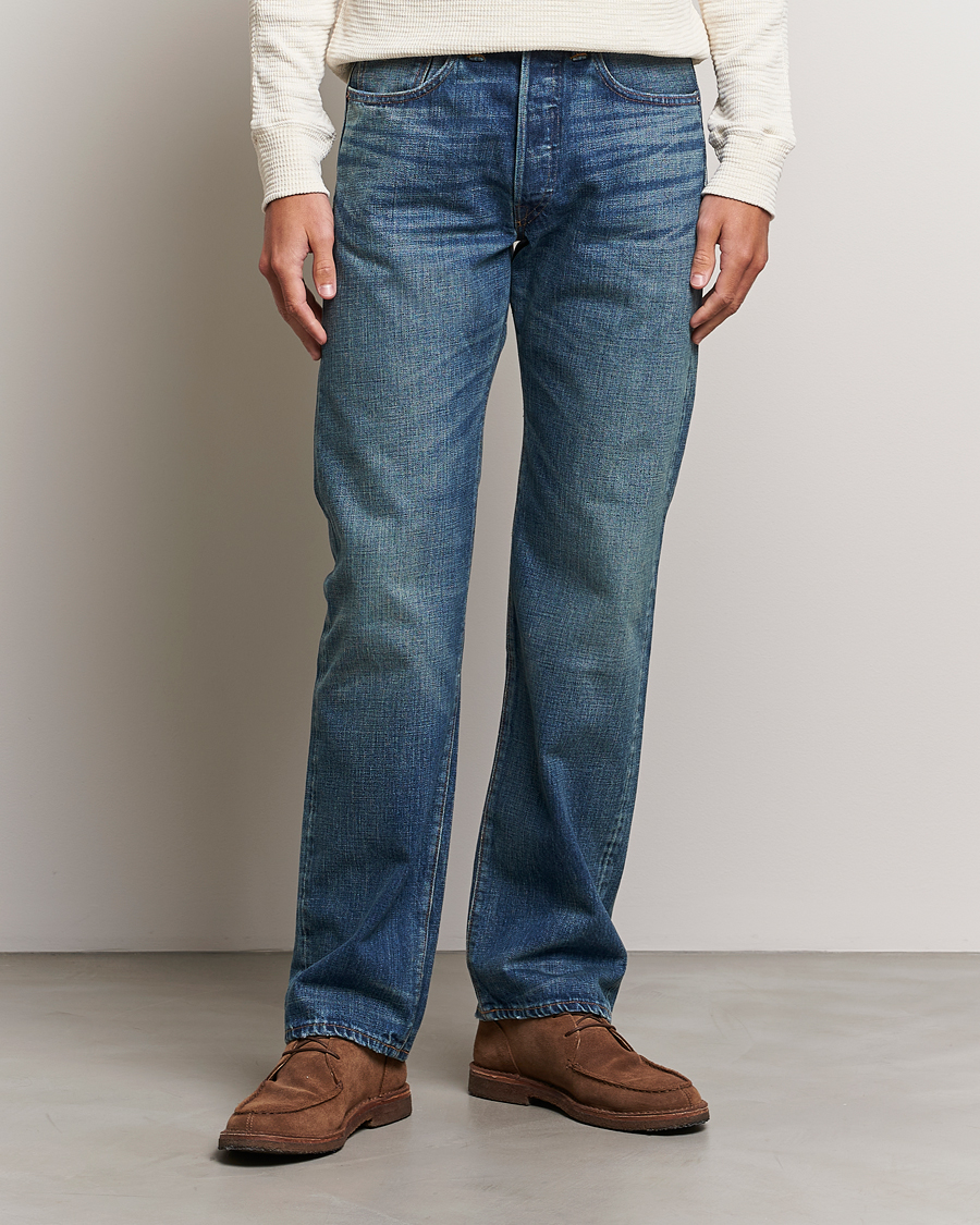 Hombres | Vaqueros | RRL | Straight Fit 5-Pocket Denim Once Washed
