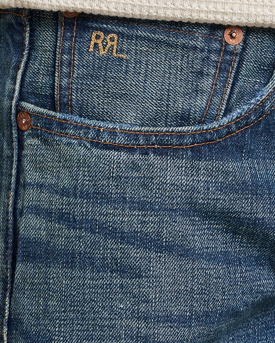 Hombres | Vaqueros | RRL | Straight Fit 5-Pocket Denim Once Washed