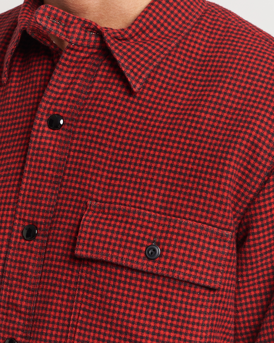 Hombres | Abrigos y chaquetas | RRL | Vermont Shearling Lined Shirt Jacket Red/Black