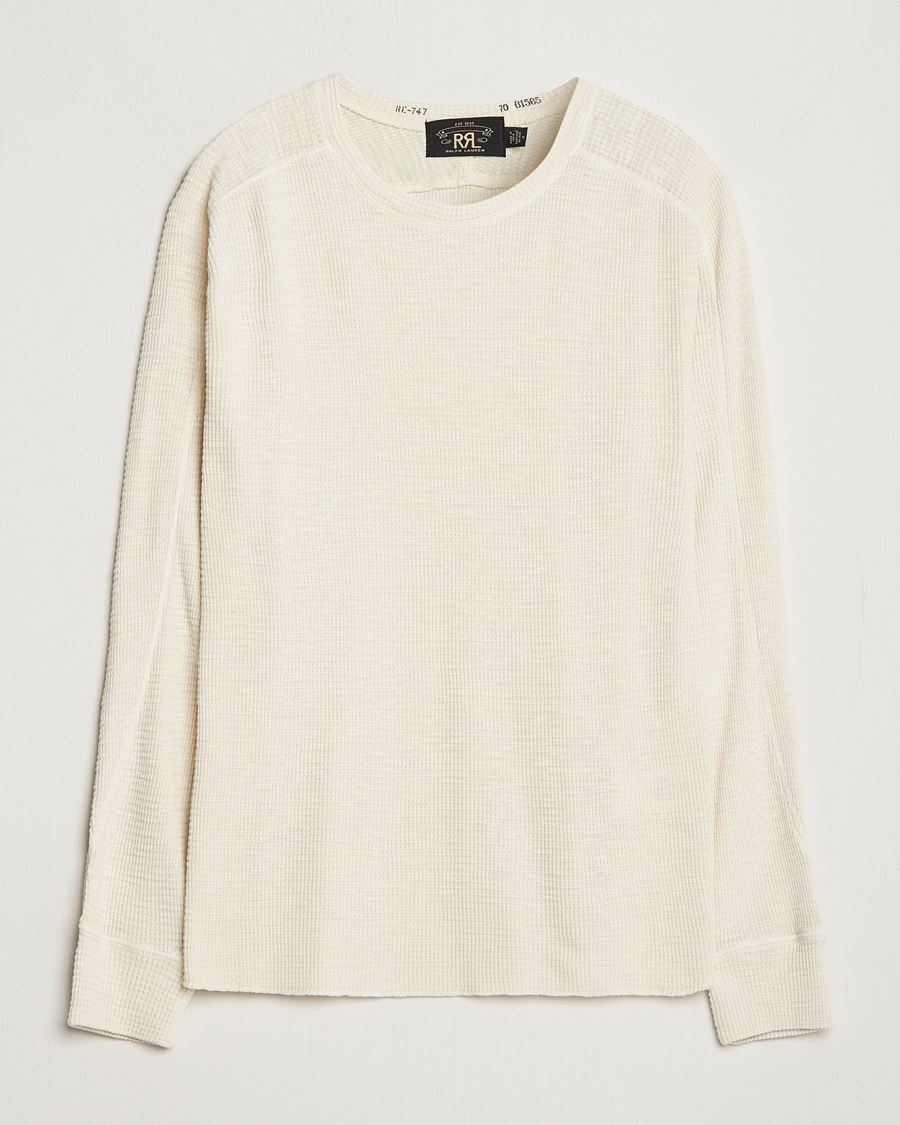 Hombres | Jerséis y prendas de punto | RRL | Long Sleeve Henley Paper White
