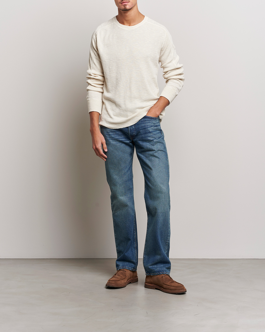 Hombres | Jerséis y prendas de punto | RRL | Long Sleeve Henley Paper White