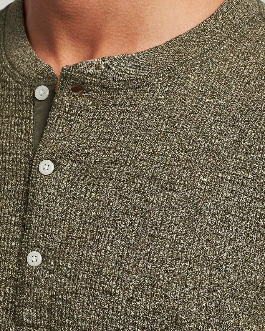 Hombres | Jerséis y prendas de punto | RRL | Long Sleeve Henley Olive