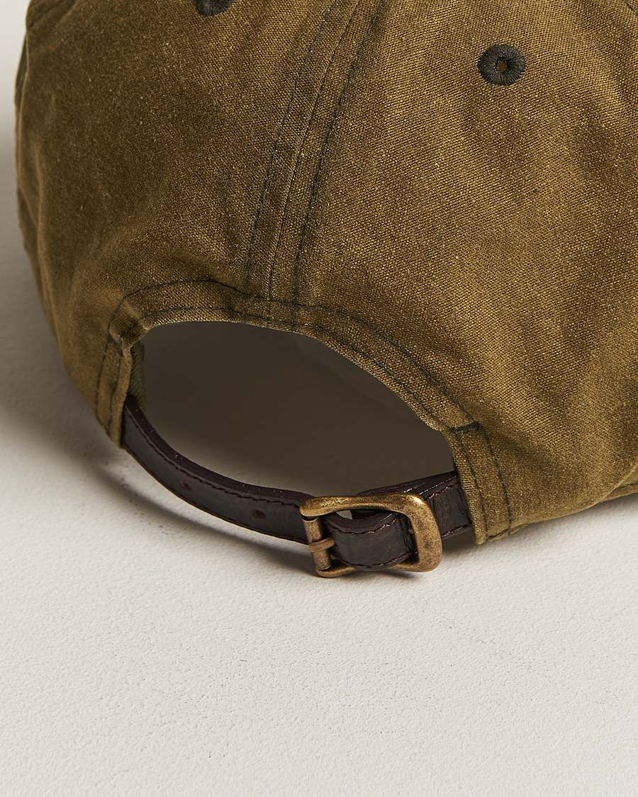 Hombres | RRL Oil Cloth Ball Cap Explorer Olive | RRL | Oil Cloth Ball Cap Explorer Olive