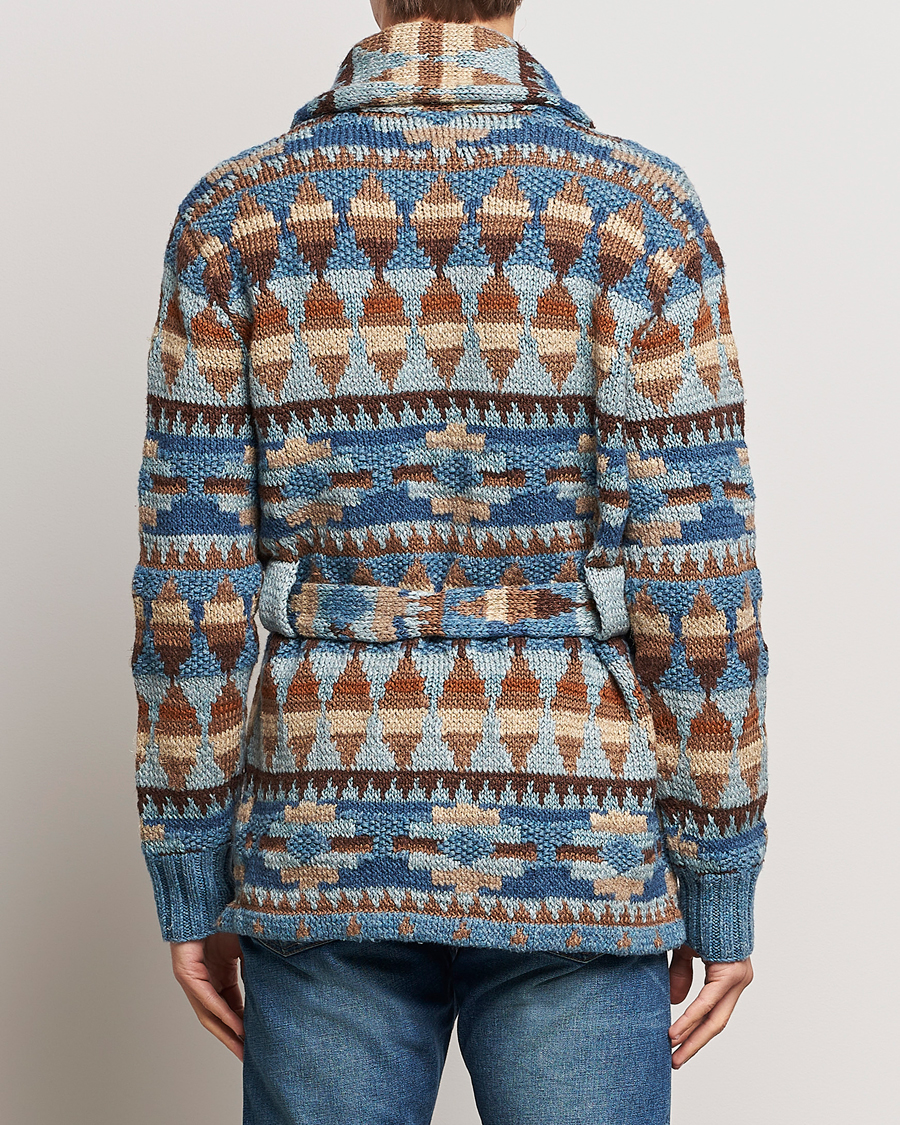 Hombres | Jerséis y prendas de punto | RRL | Ranch Shawl Collar Cardigan Brown/Blue