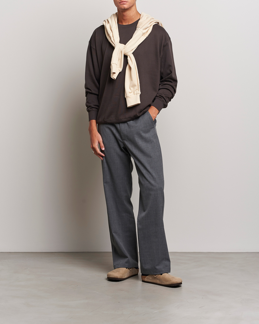 Hombres | Jerséis y prendas de punto | Auralee | High Gauge Sweatshirt Dark Brown