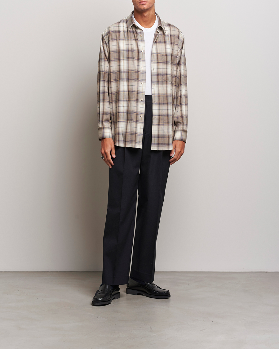 Hombres | Pantalones | Auralee | Wool Gabardine Slacks Black