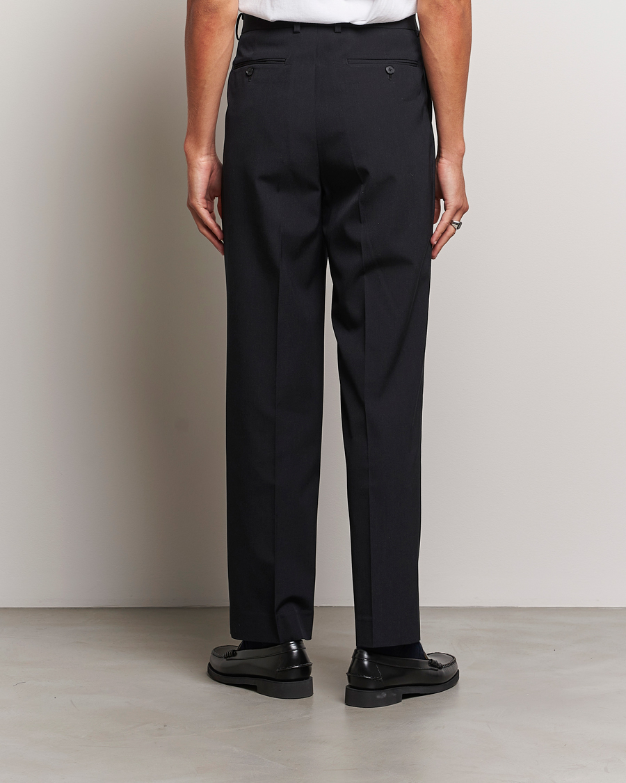 Hombres | Pantalones | Auralee | Wool Gabardine Slacks Black