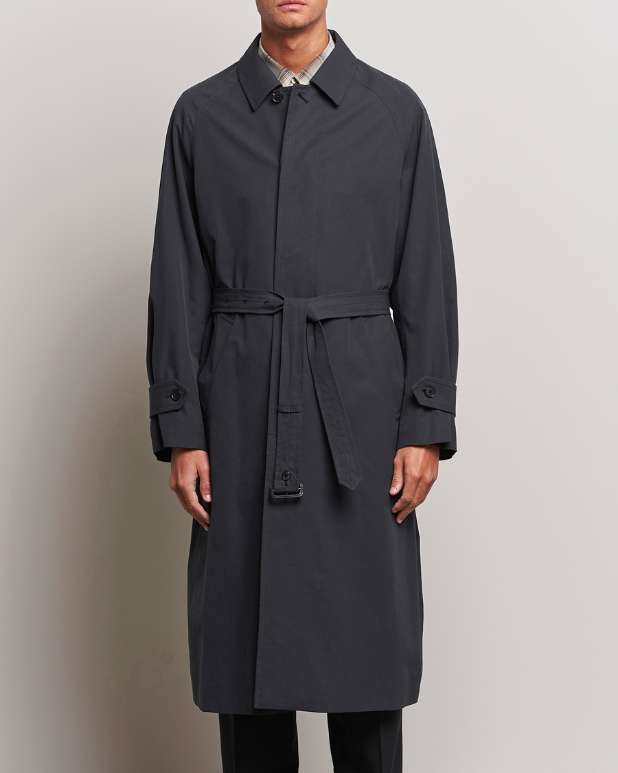 Hombres | Abrigos y chaquetas | Auralee | Finx Gabardine Trench Coat Black